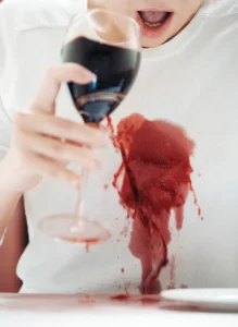 Red wine spill
